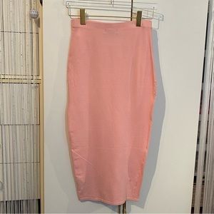 Hera Collection Pink Knit Midi Pencil Skirt Size M